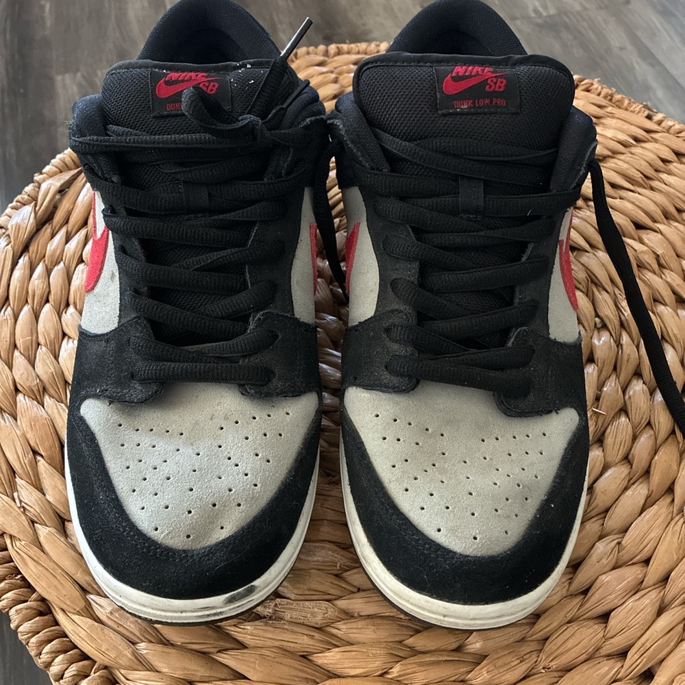 Nike SB Dunk Low Pro Black and Red Sneakers